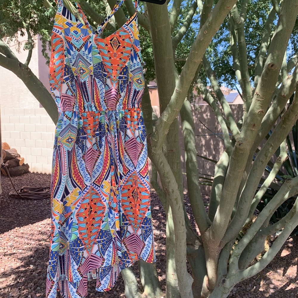 Super cute high low hem sundress size S